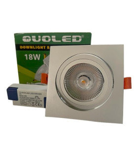 DOWNLIGHT DE 18W BASCULANTE DE EMPOTRAR BLANCO LED