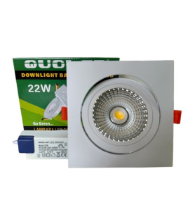 DOWNLIGHT DE 22W BASCULANTE DE EMPOTRAR BLANCO LED