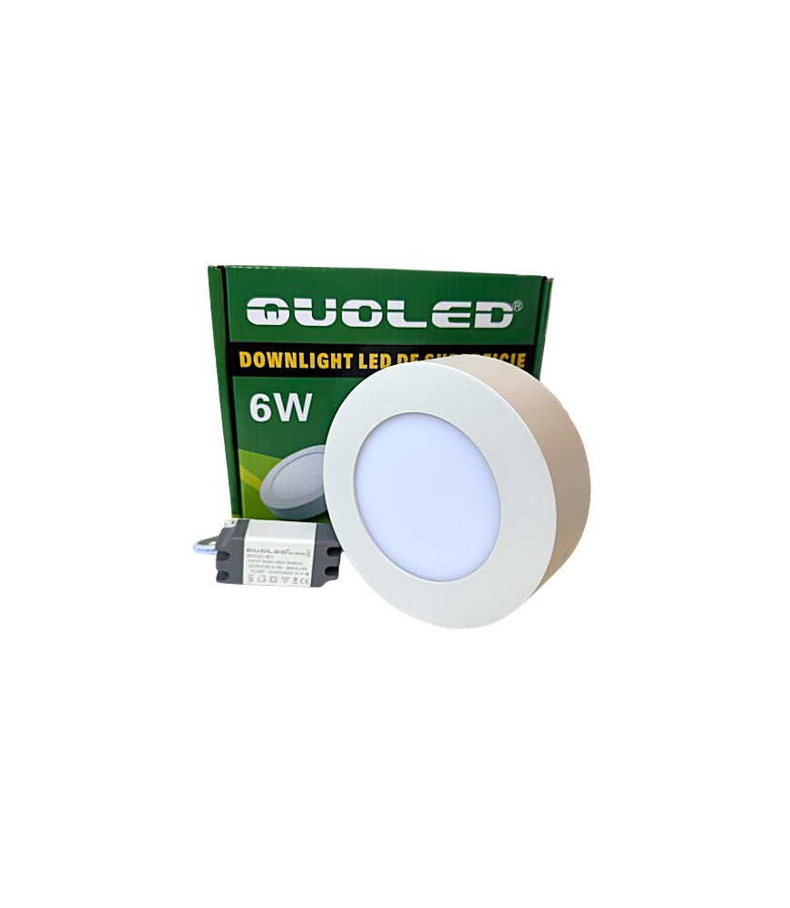 DOWNLIGHT 6W REDONDO BLANCO DE SUPERFICIE